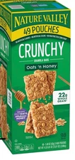 Nature Valley Crunchy Granola Bars, Oats ’n Honey, 1.49 oz 2-Bar Pouches (49 Cou