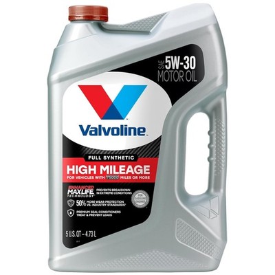 Valvoline Full Synthetic High Mileage 5W-30 Motor Oil - 5 Quart MaxLife Formula