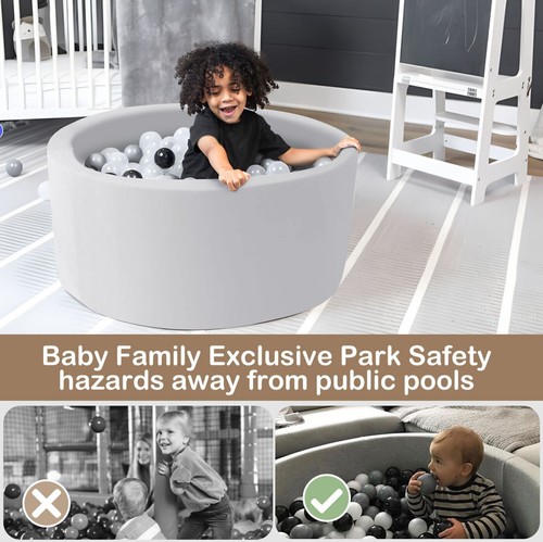 35.4"x11.8" Foam Ball Pit for Toddlers Kids Children Soft Baby Playpen Ball Pool - Picture 3 of 11