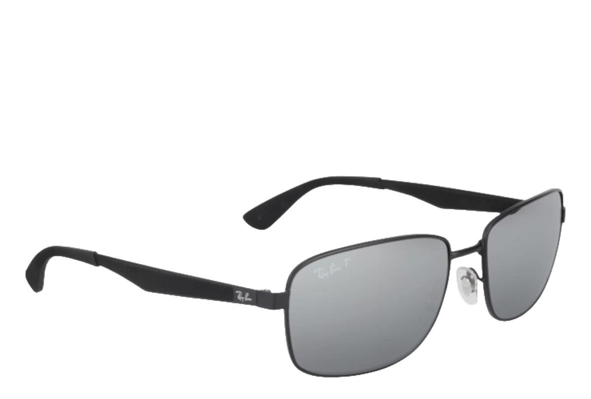 RayBan RB3529 006 82 MATTE BLACK Polarized Men s Sunglasses Mirror
