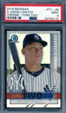Jorge Mateo / Aaron Judge Rookie Card 2016 Bowman Chrome Turn Two #TT-JM PSA 9