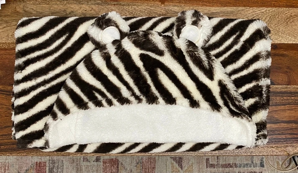 Toalla de baño con capucha con estampado de cebra de piel Nanhai Pottery Barn Kids Foto 4 de 4