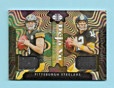 2022 Kenny Pickett (RC) & Terry Bradshaw Illusions Deja Vu Dual JERSEY Card!