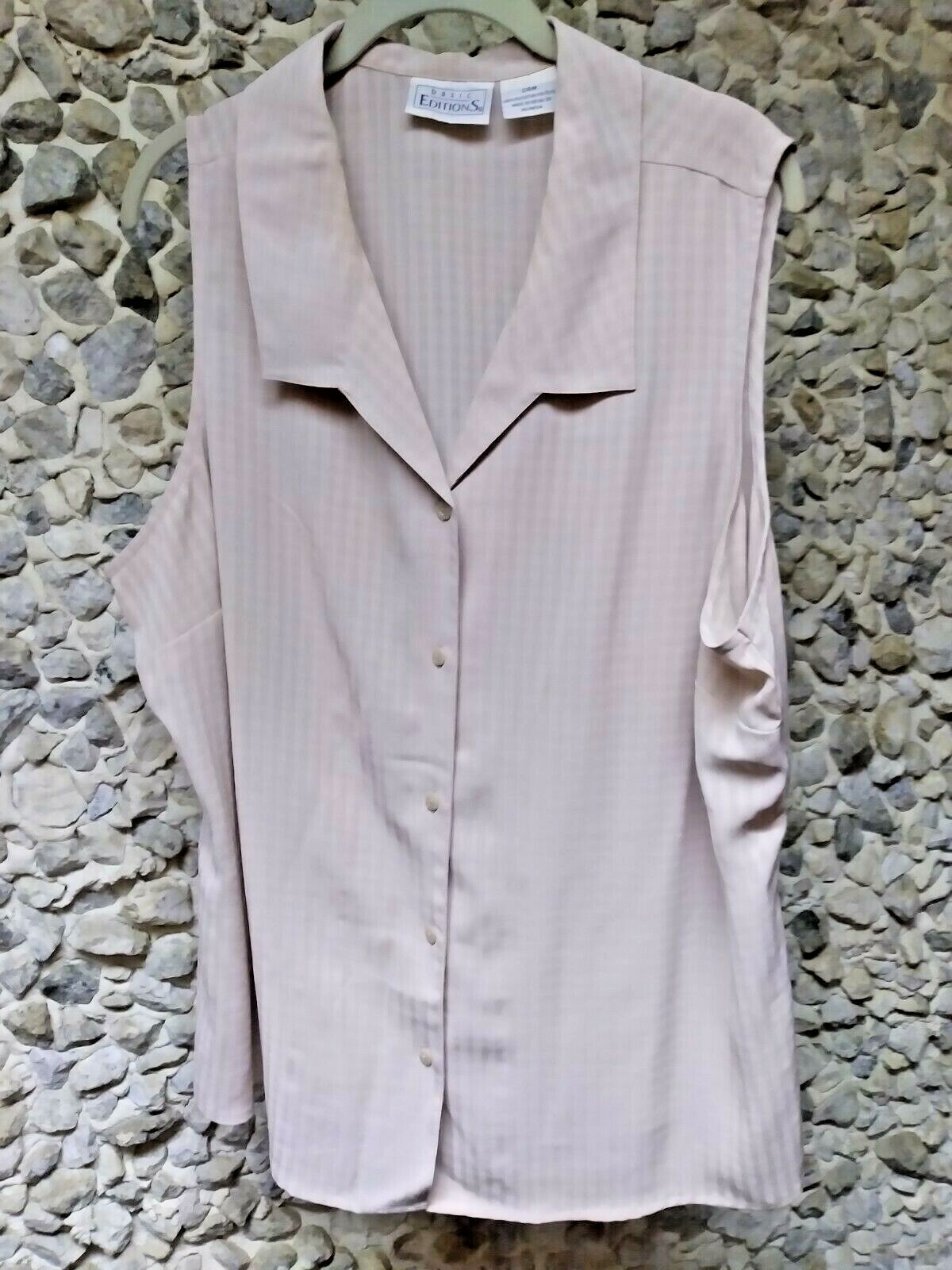 Basic Edition woman's sleeveless patterned beige … - image 1