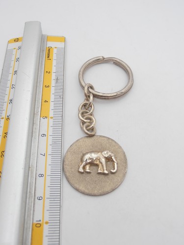 Elefante : Portachiavi in Argento 925 - Elefantino Portafortuna - Pachiderma - Foto 2 di 2