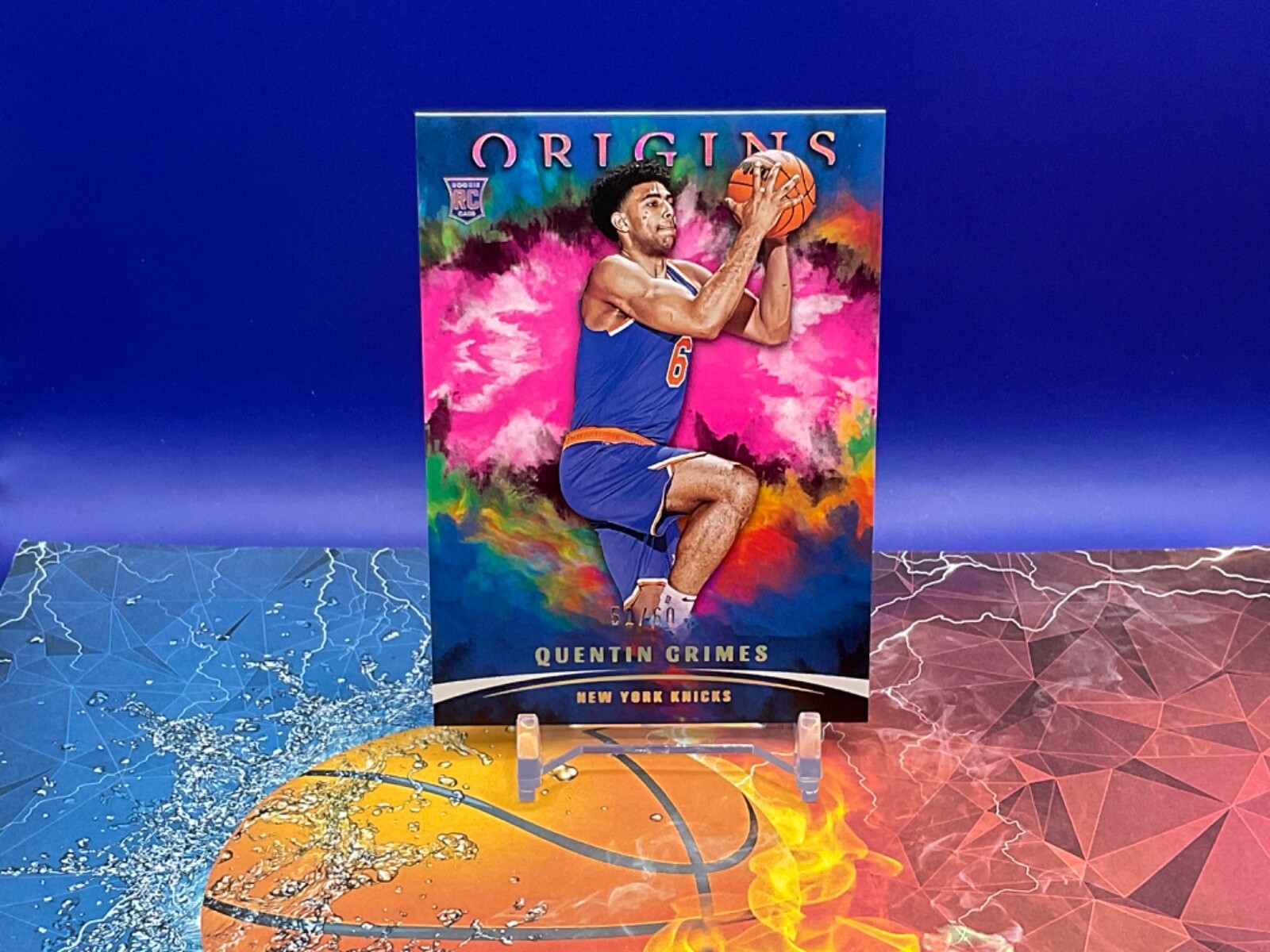QUENTIN GRIMES 2021-22 PANINI ORIGINS ROOKIE PINK # 51/60 KNICKS RC
