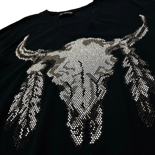 Rawyalty Couture Y2K Rhinestone Stud Skull Goth Mens 2XL 2X XXL - Picture 2 of 6
