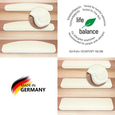Stufenmatten Vorwerk Uni Einzeln und Sparsets Halbrund & Rechteckig Baumwollweiß