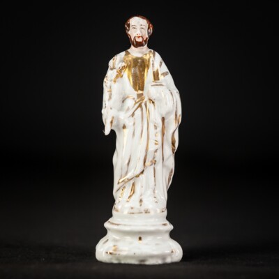 St. Josef Statue | Antike Vieux Paris Biskuit Porzellan Figur | 1800er Figur
