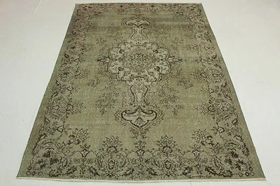 Orientteppich Vintage Used Look grau modern exklusiv 290x190 handgeknüpft T5136 - Bild 1 von 4