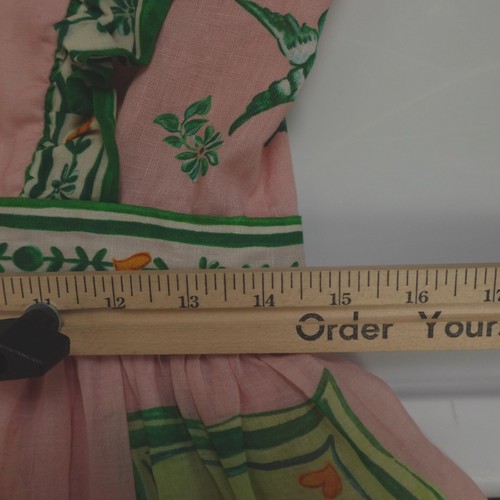 Vestido midi con volantes de porcelana Alemais para mujer 8 EE. UU. 12 AU rosa lino multicapas - Imagen 11 de 15