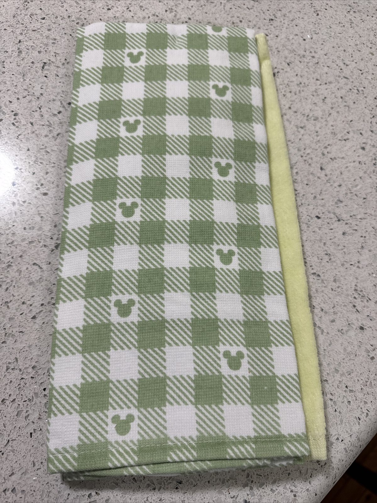 DISNEY MICKEY MOUSE GREEN SPRING Kitchen Towels SET OF 2 NWT