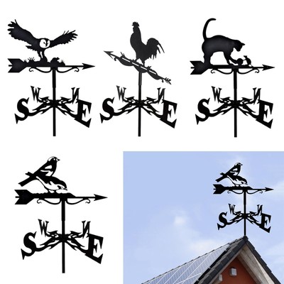   Wetterfahne mit Tier Silhouette Figur Pfahl Wetterfahne