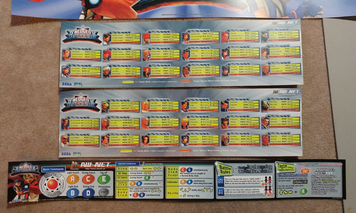 Atomiswave NeoGeo Battle Coliseum Marquee Art set for Taito Vewlix