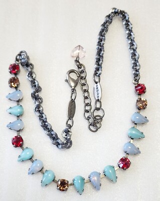 eL+1】Beads Short Necklace おねコラボ クリア 天然石 eL+1】Beads