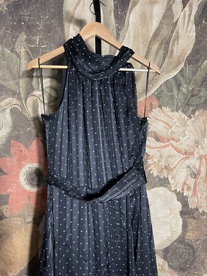 New Anthropologie Sachin & Babi Polka Dot Halter Midi Dress sz 2 | eBay