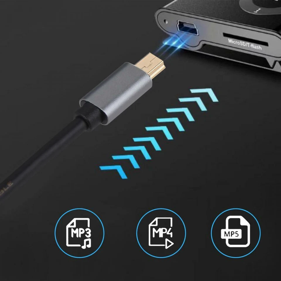 USB 2.0 Mini-B 5-Pin to Mini-B 5-Pin Male/Male Data OTG Cable - 0.3m - Image 4 of 4