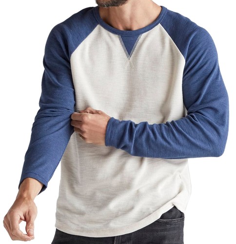 Beige Moonstruck Blue Thermal Raglan 