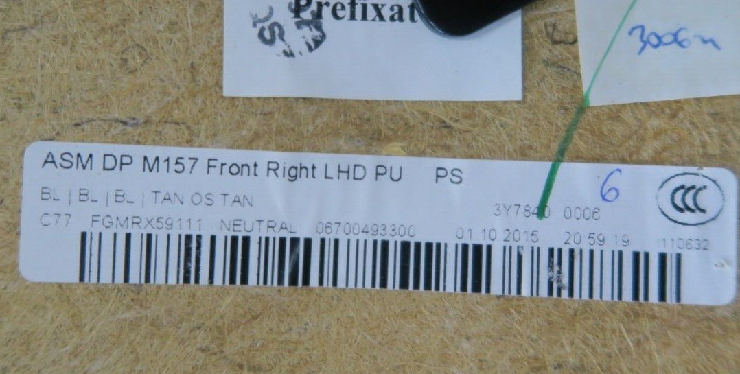 2014-2019 Maserati Ghibli OEM Right Front Interior Door Panel Assembly