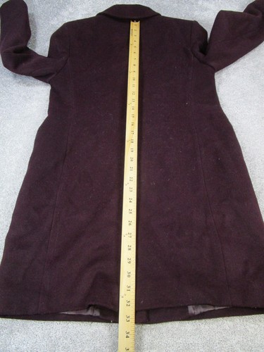 Lauren Ralph Lauren Overcoat Womens 8 Petite Purple Wool * - Picture 8 of 9