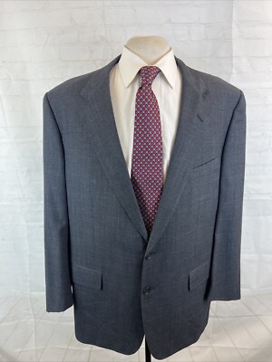 FALL/WINTER Corneliani Men's Blue Gray Plaid Wool Cashmere Blazer 44R $1,895
