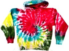 Tie Dye Pullover Hooded Sweatshirt Front Pocket Adult Hoodie