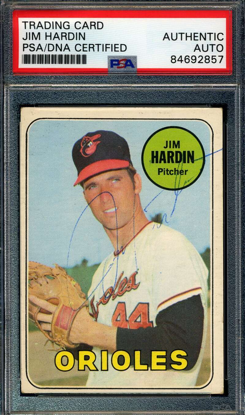 Jim Hardin PSA DNA Signed 1969 Topps Autograph