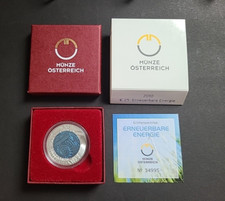 25 euro niob 2010 energia odnawialna z pudełkiem, certyfikatem i kokardką