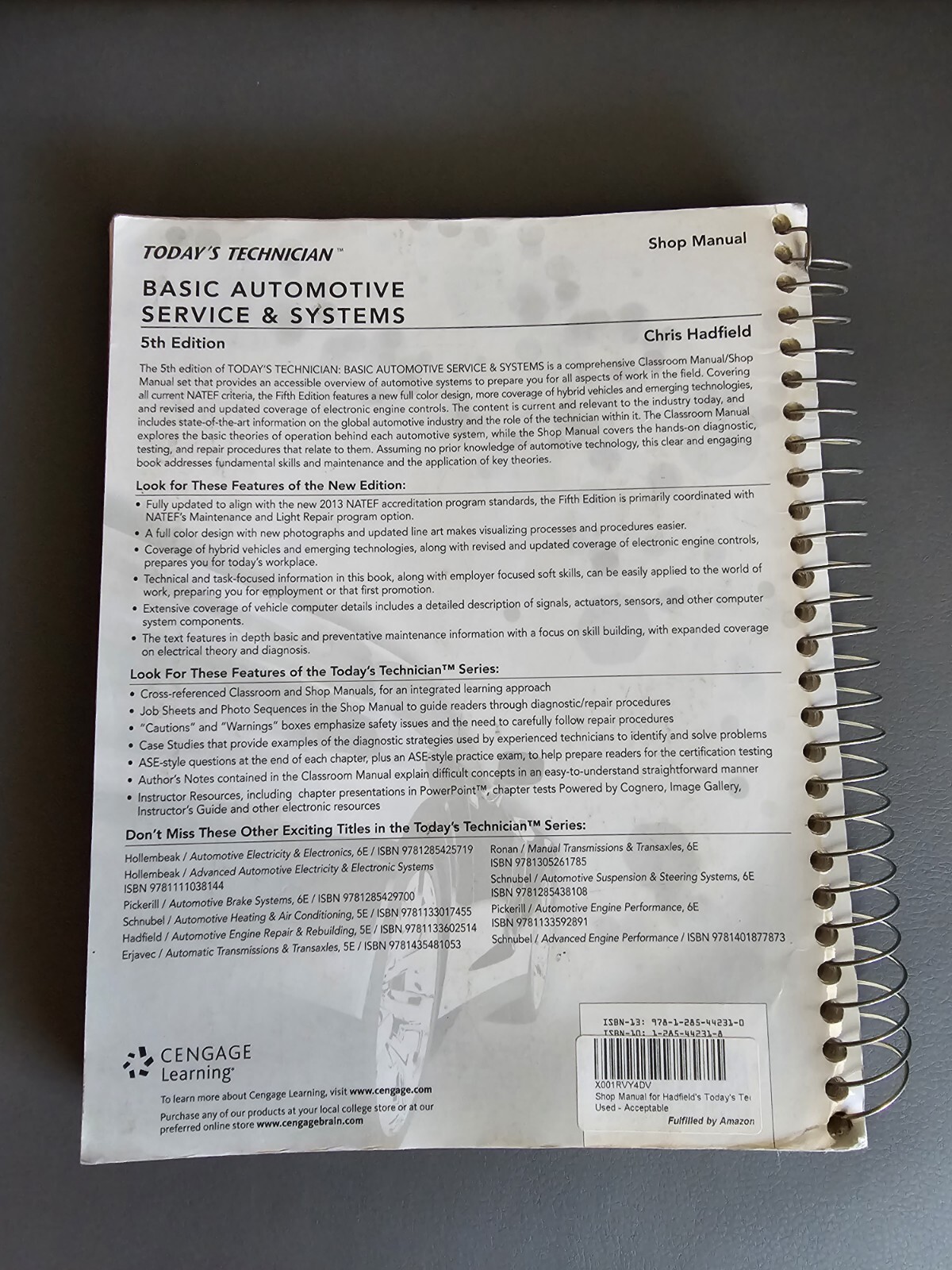 Today's Technician: Basic Automotive Service &amp; Systems Shop Manual 5th ED | eBay