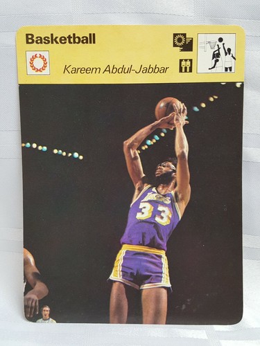 KAREEM ABDUL-JABBAR SPORTSCASTER BASKETBALL CARD SPORTS ORIGINAL REFERENCE RETRO - Picture 5 of 12