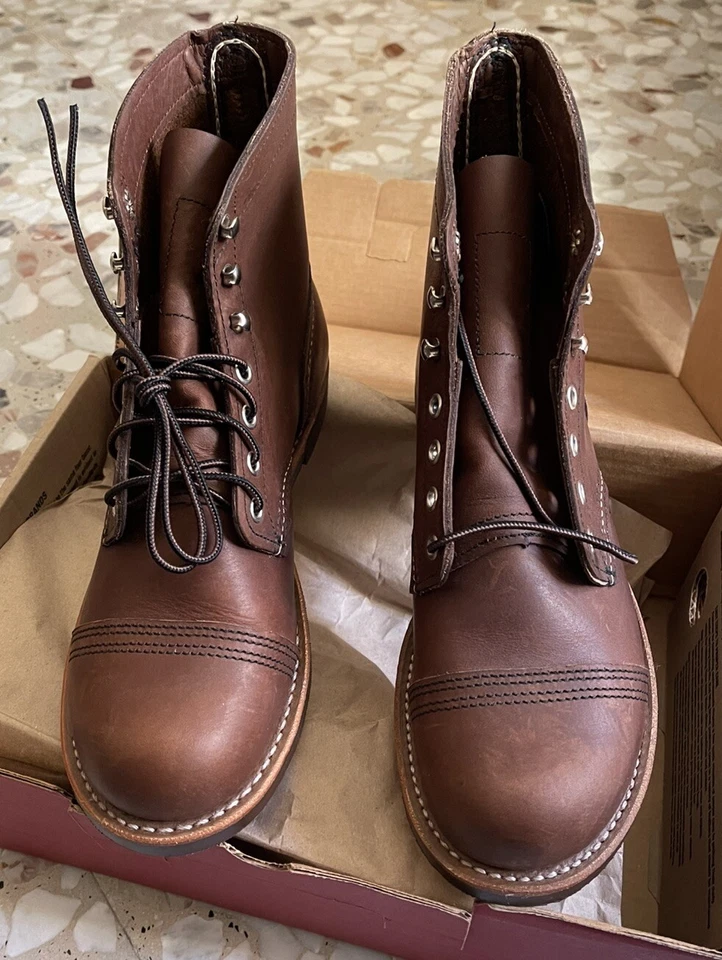 RED WING SHOES IRON RANGER 8111 AMBER HARNESS - blacksmith copper rough tough - Imagen 3 de 4