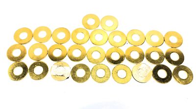 McMaster Carr Brass Flat Washers .82 id x 1.82 od in 92916A435 [Lot of 29] NOS