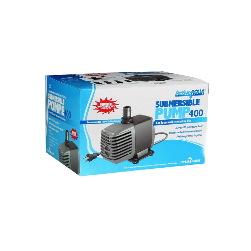 Погружной водяной насос Active Aqua 400 галлонов в час для гидропонных систем 40 галлонов - Изображение 4 из 4