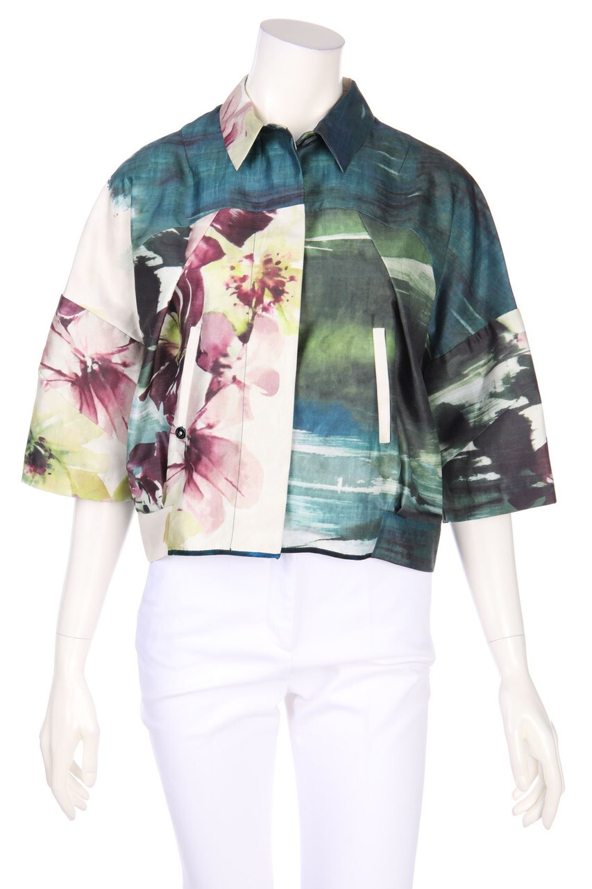 MANILA GRACE Chaqueta Flores D 42 Multicolor NUEVA