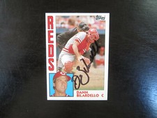 1984 Topps # 424 Dann Bilardello Autograph Signed Card (M) Cincinnati Reds