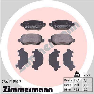 Zimmermann 23417.150.2 brake pad set, disc brake rear axle for Opel Vauxh