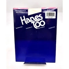 VTG Hanes Pantyhose Reinforced Toe Control Top Pearl/ Off White Size CD