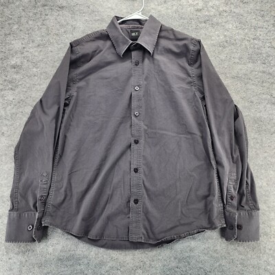 Buckle BKE Shirt Mens Large Button Up Long Sleeve Gray