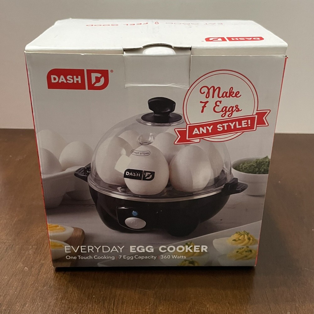 Dash Express Electric Egg Cooker 7-Capacity Auto Shut Off Black  