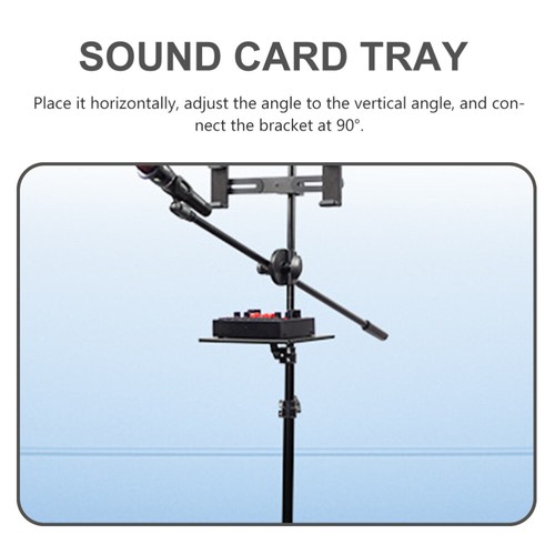 Clamp- On Microphone Shelf Clamp- On Mic Rack Tray Live Streaming Mic Stand Rack - 第 5/12 張圖片