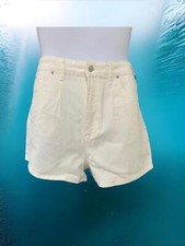 White High Rise Shorts-Size 32-New 0251