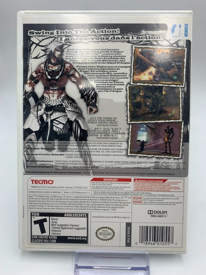 Rygar: The Battle of Argus (Nintendo Wii, 2009) CIB Complete Excellent Disc - Image 2 of 4