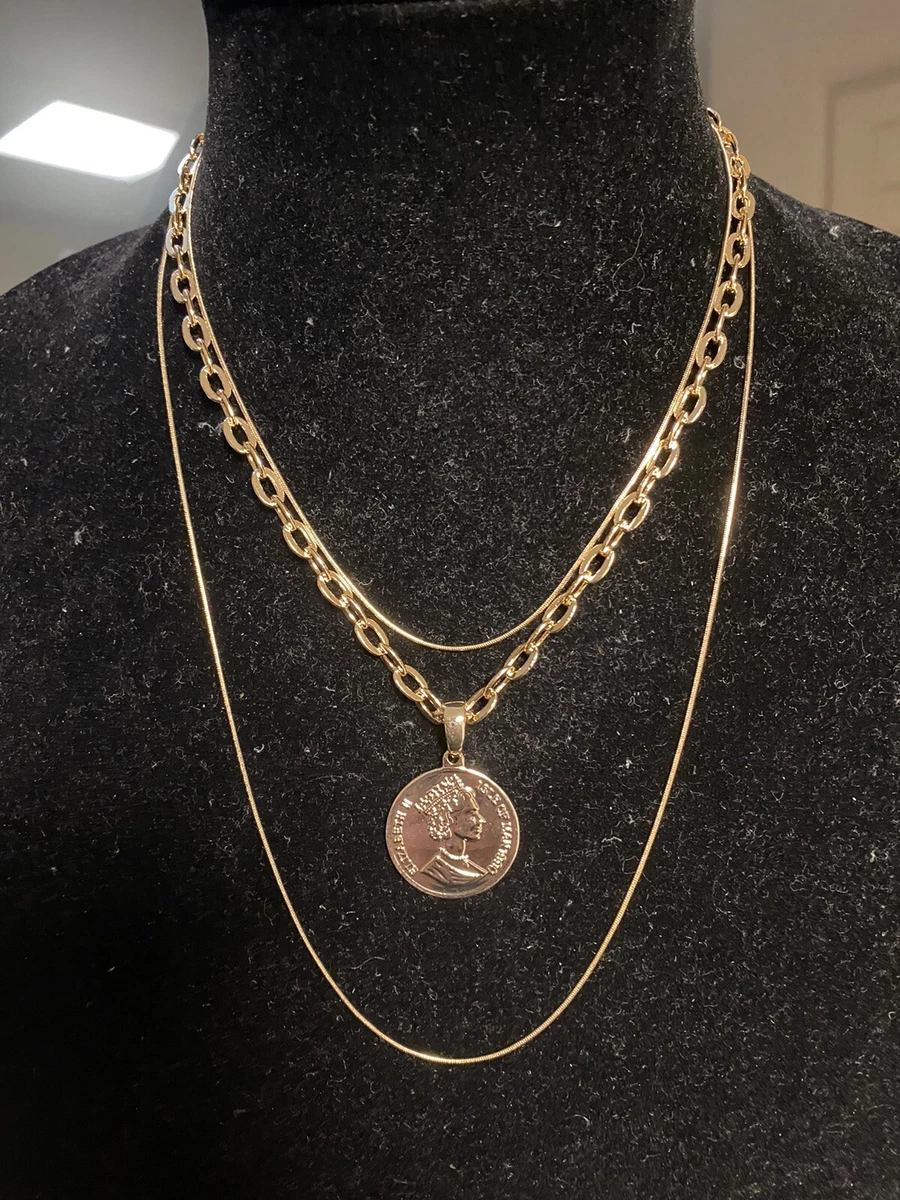 Elizabeth cole 2024 coin necklace