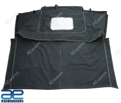 Canvas Half Cabin Soft Top Green Color With Frame For Willys Jeeps CJ2A CJ3A @US - Picture 5 of 8