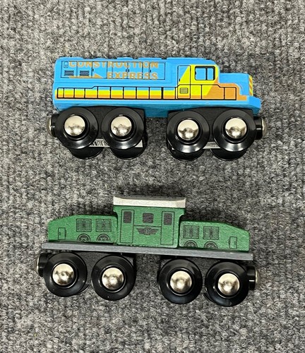 Lote de 2 acopladores magnéticos de tren de juguete de madera - Imagen 1 de 4