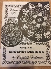 1979 Elizabeth Hiddleson Original Crochet Designs 11 Patterns Vol 3 Doilies