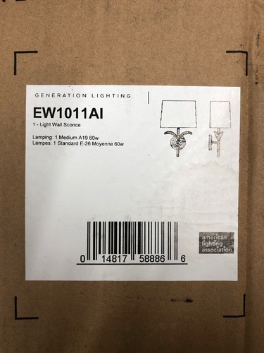 Westinghouse Wall Mount Bathroom Light 120-Volt Fabric Iron Sconce Steel White