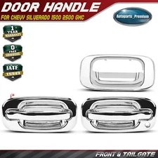 3x Chrome Front &Tailgate Exterior Door Handle for Chevy Silverado 1500 2500 GMC