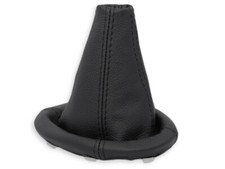 FÜR KIA PICANTO SA 03-07 SCHALTMANSCHETTE SCHALTSACK NATURLEDER NAHT SCHWARZ