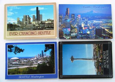 USA Postkarten Lot 4 x SEATTLE Washington State Amerika Postcards America color